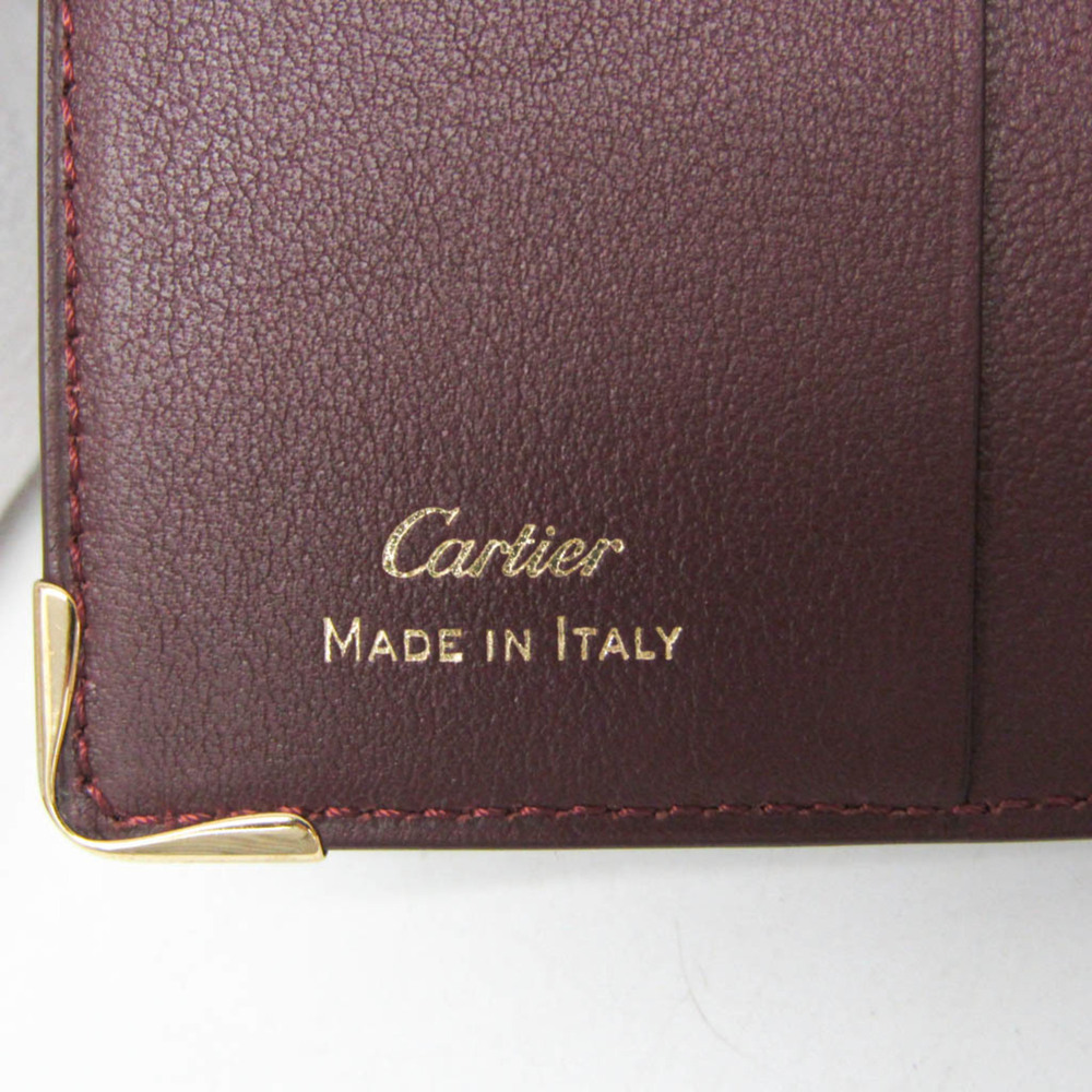 Cartier Must De Cartier L3001372 Leather Card Case Bordeaux - Picture 8 of 9